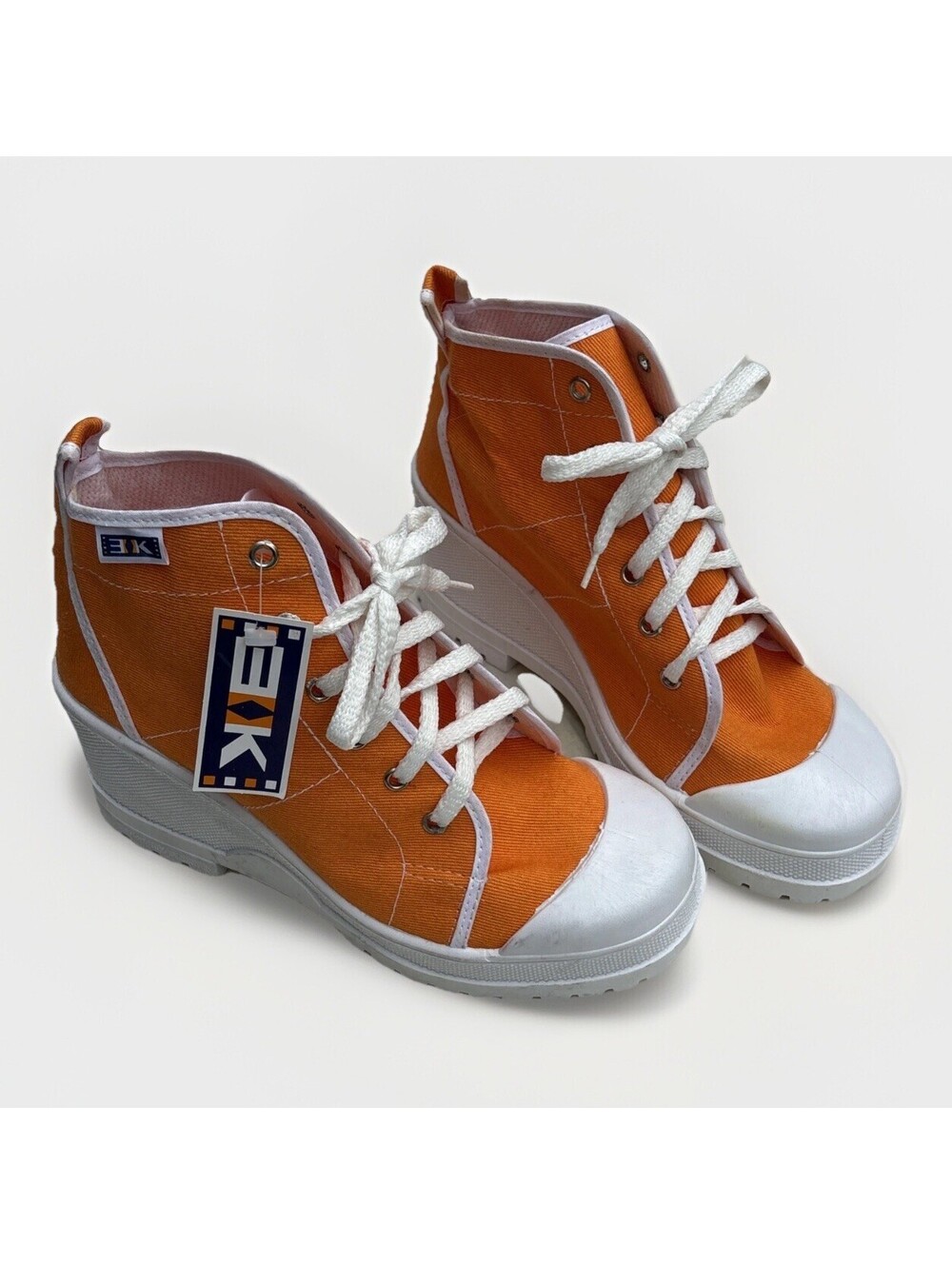 Vintage Deadstock British Knights BK Orange Canvas PlatformW